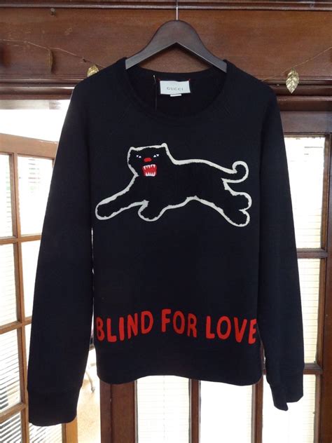 gucci blind for love panther sweatshirt|Gucci 2017 Panther 'Blind For Love' Sweatshirt .